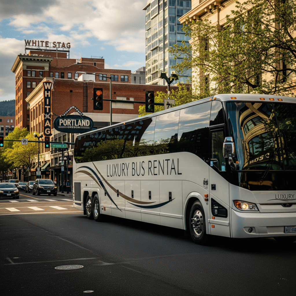 bus rental company Portland, Oregon